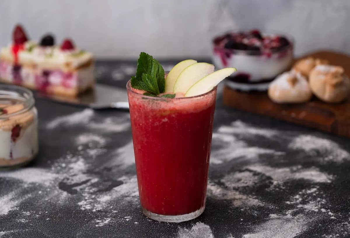 Iced çilek smoothie